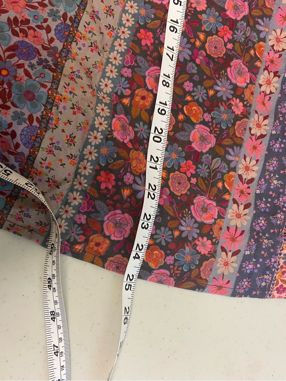 NATURAL LIFE Floral Patchwork Mini Dress in Pink, Blue, Brown - Picture 8 of 8
